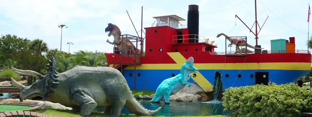 Dinosaur-Themed Mini Golf Course